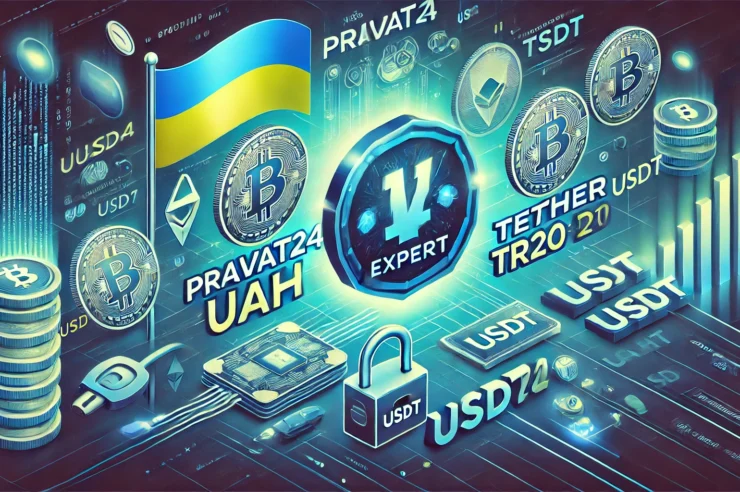 Privat24 (UAH) на Tether TRC20 (USDT), обменник Ecash Expert