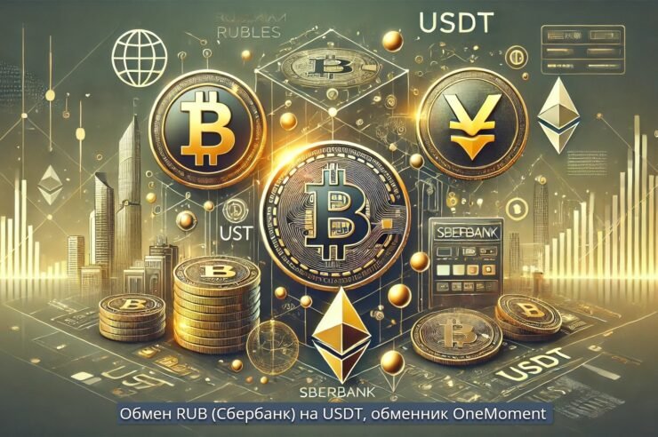 Обмен RUB (Сбербанк) на USDT, обменник OneMoment