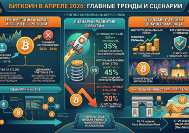 Биткоин в апреле 2026: Фаза накопления или ловушка для «быков»? Анализ уровней и триггеров